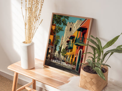 Santo Domingo Poster | Dominican Republic Art | Colonial Zone Decor