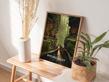 Witches Gulch Poster | Wisconsin Dells Forest Nature Wall Art