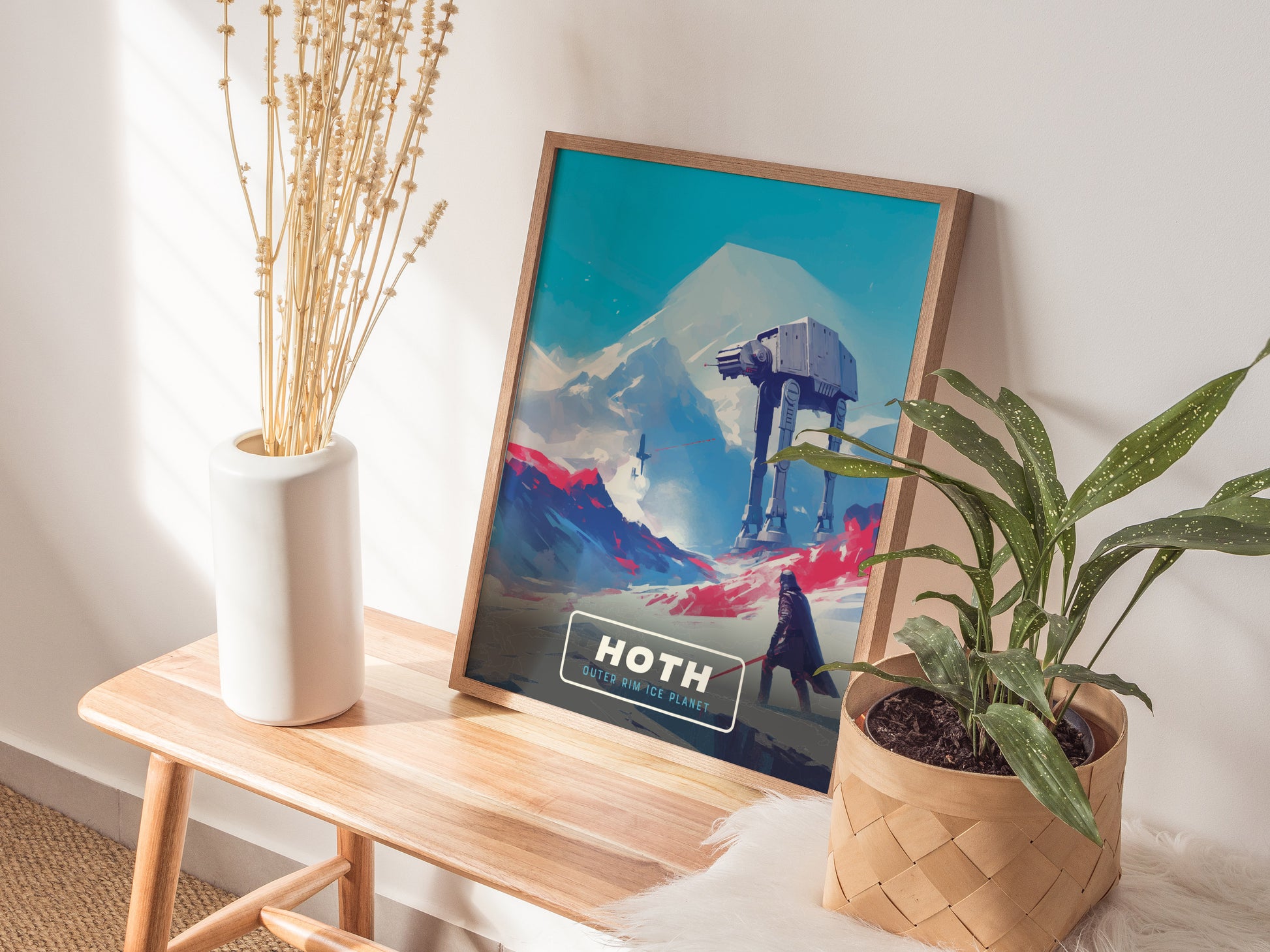 Star Wars Hoth Poster | Retro Sci-Fi Travel Wall Decor