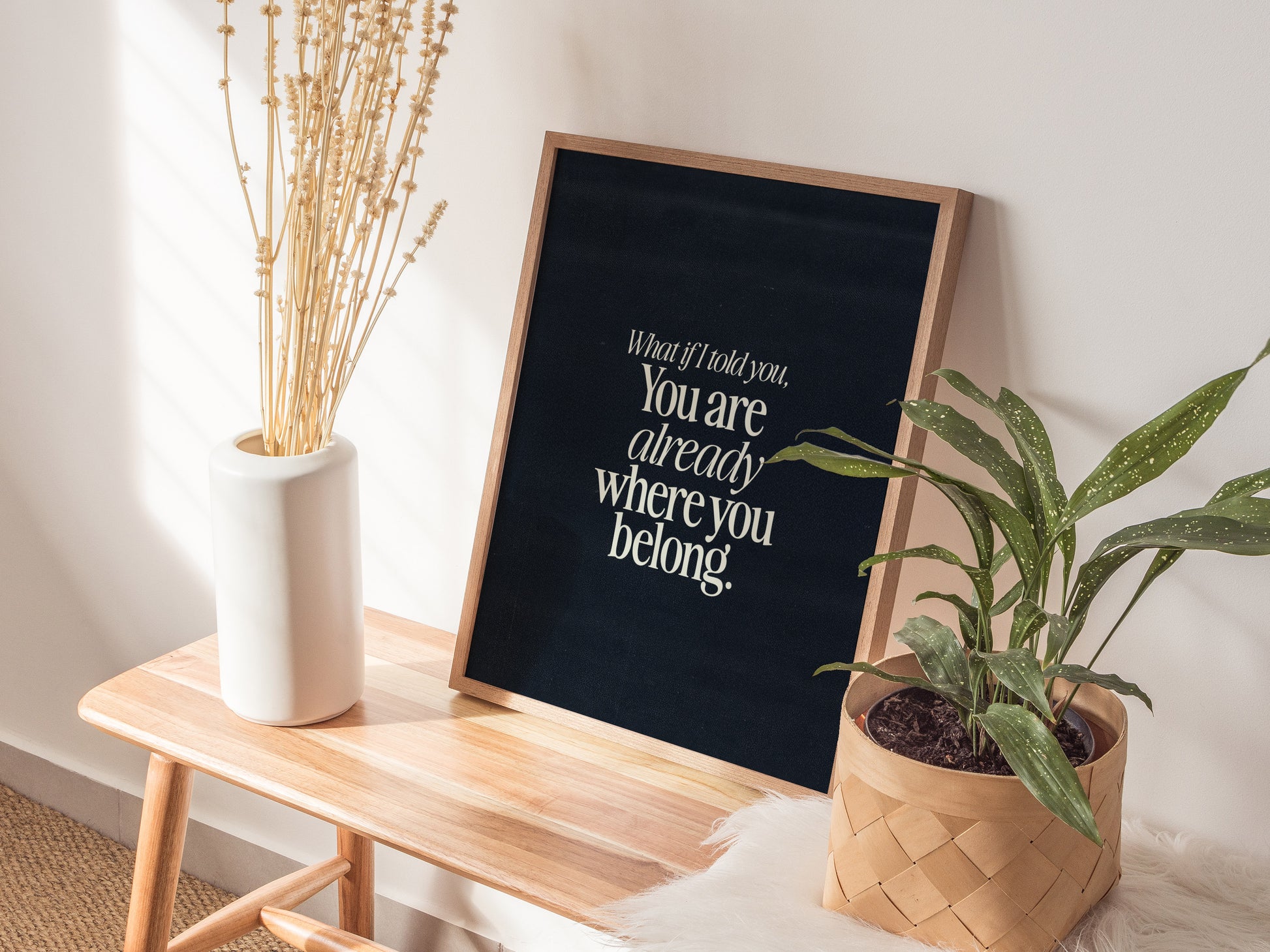 What If I Told You Poster | Mindfulness Quote Typography Wall Art Gift