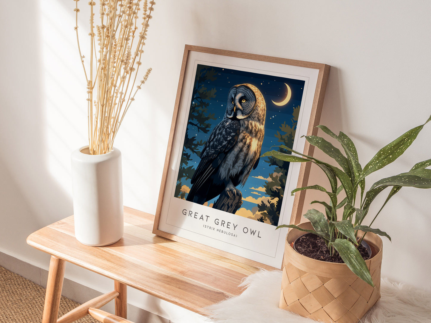 Great Horned Owl Poster | Owl Lover Wildlife Wall Art