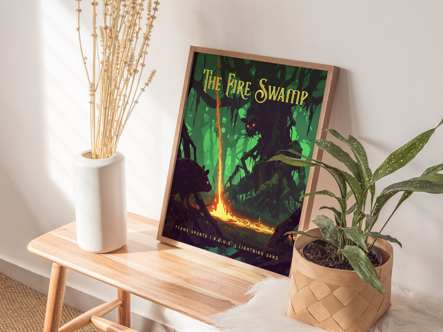 Fire Swamp Poster | Princess Bride 80s Film Nostalgia Wall Art | Framed or Unframed