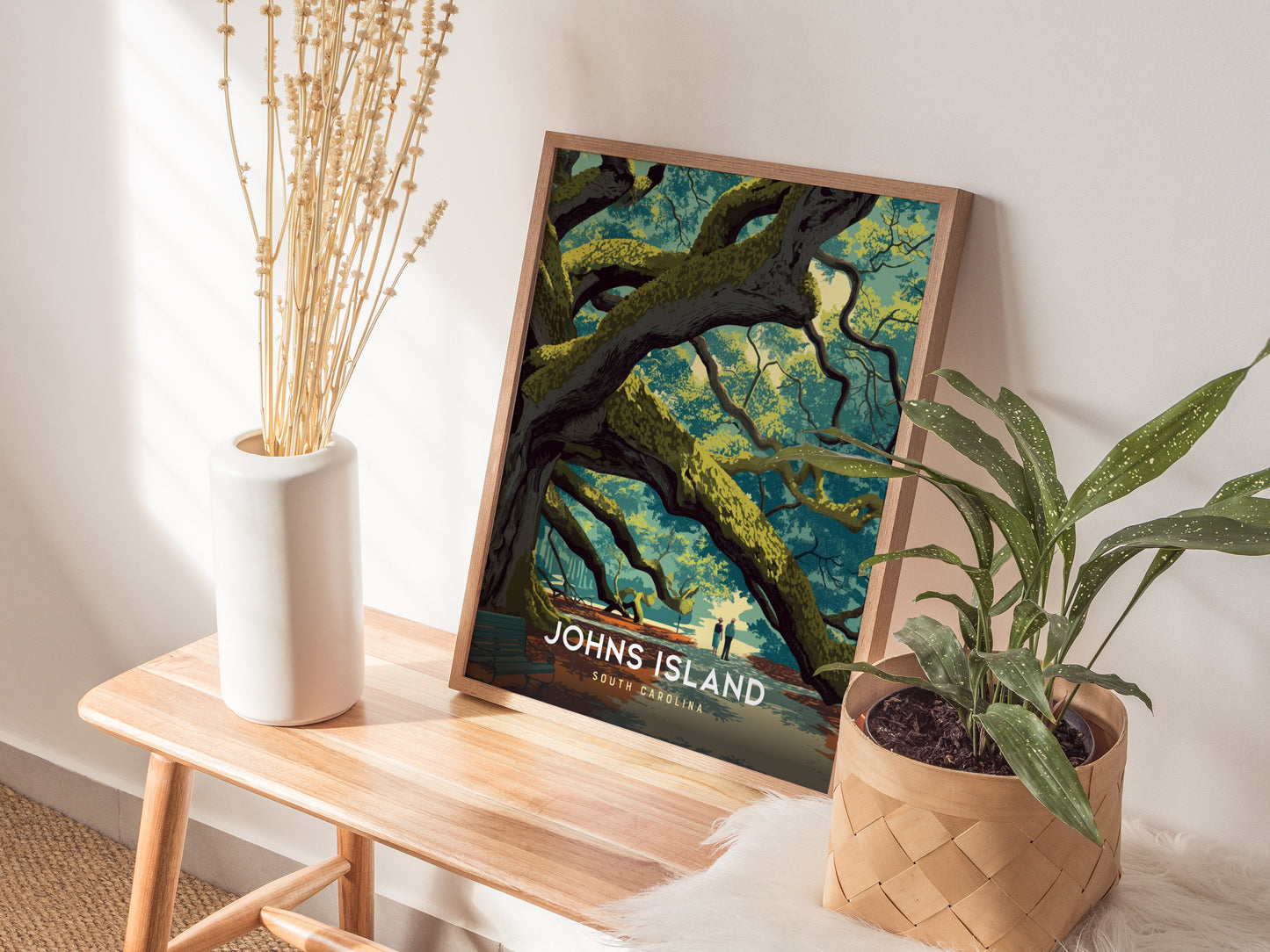 Johns Island Angel Oak Tree Poster | South Carolina Southern Wall Art