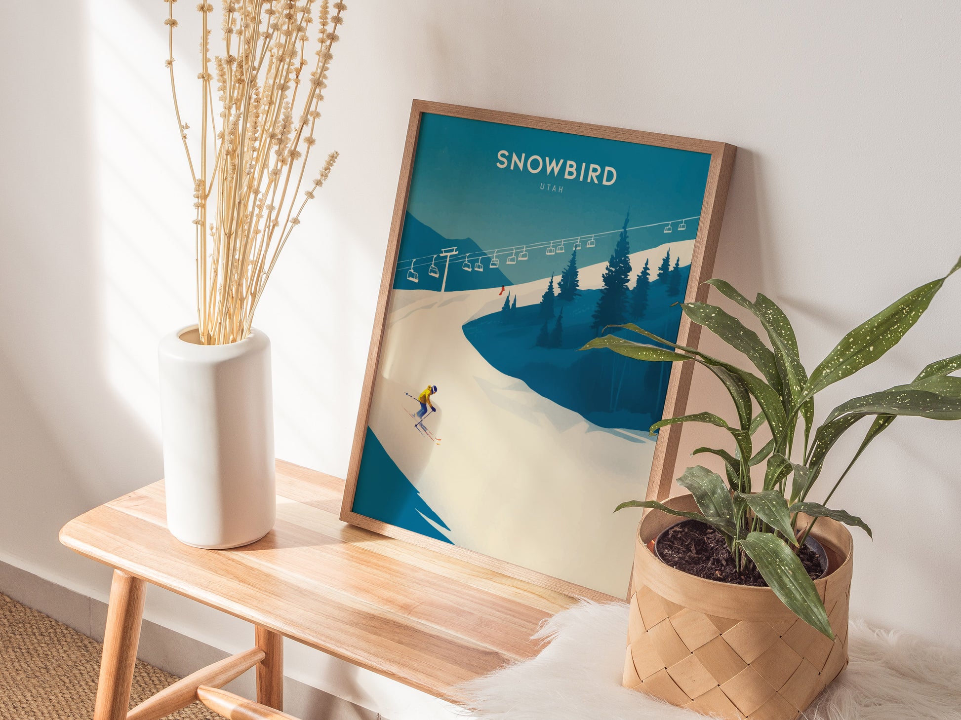 Snowbird Utah Poster | Vintage Ski Resort Art | Wasatch Mountain Print