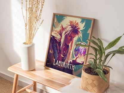 Labyrinth Movie Poster | 1980s Fantasy Film Wall Art