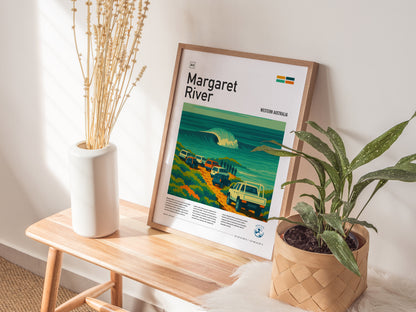 Margaret River Surf Poster | Western Australia Surf Art Print