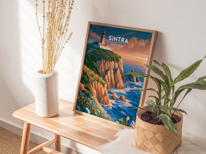 Sintra, Portugal Poster | Enchanted Palace & Misty Hills Wall Art — styled in a modern interior