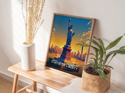 Statue of Liberty Poster | NYC Freedom Symbol American History Gift