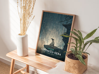 Kyoto Temple Poster | Kiyomizu-dera Japan Wall Art