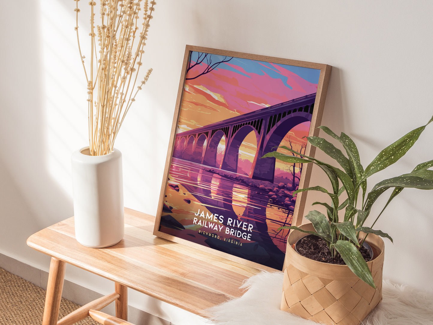 James River Railway Bridge Poster | Richmond Virginia Wall Art