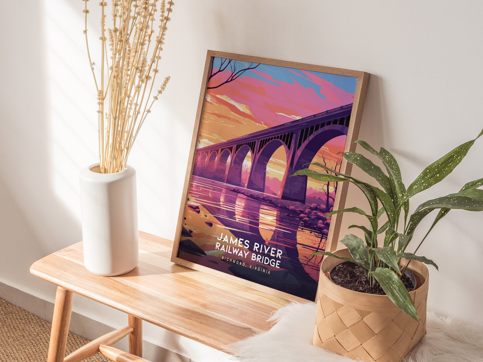 James River Railway Bridge Poster | Richmond Virginia Wall Art