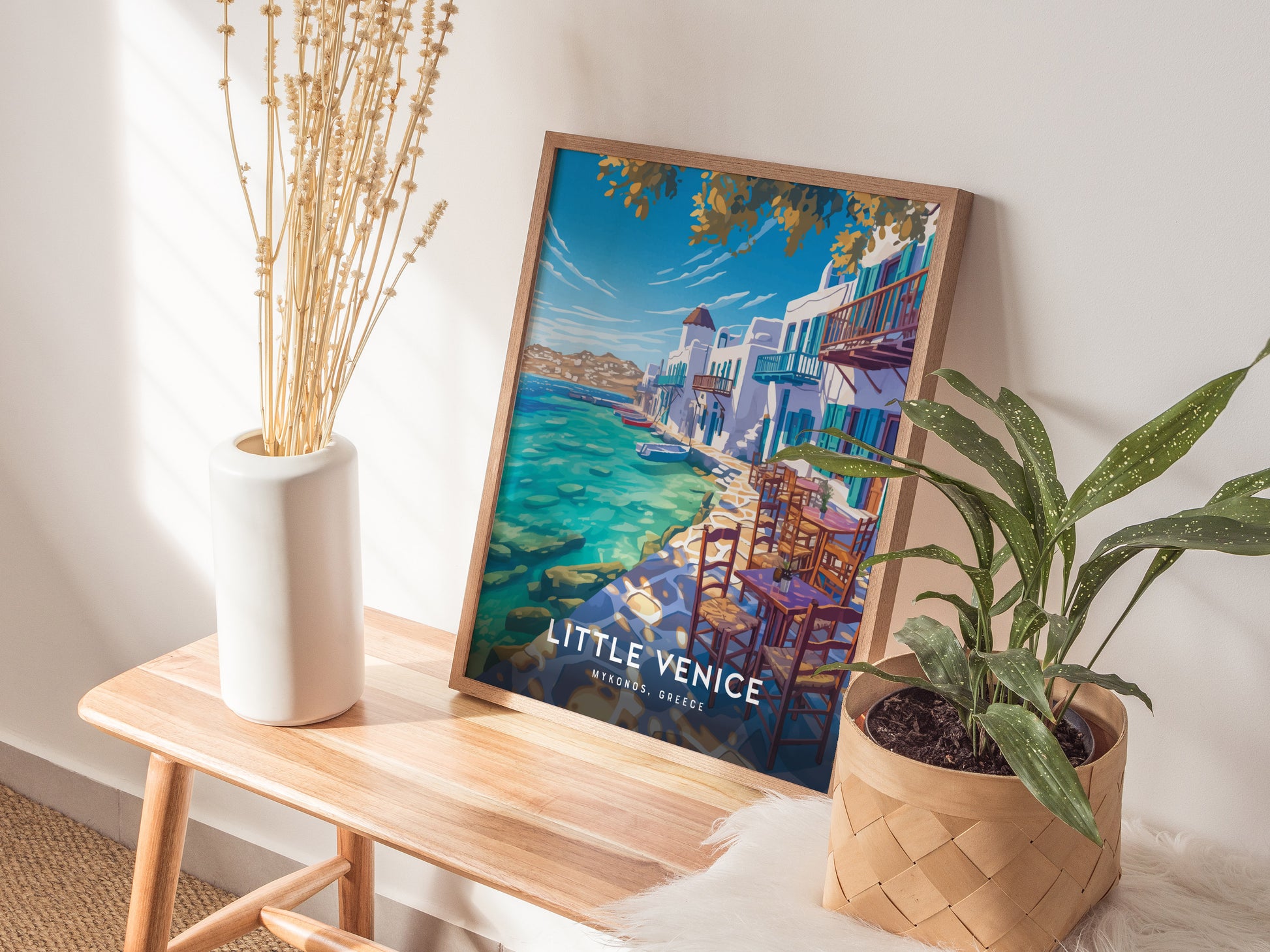 Little Venice Mykonos Poster | Greek Island Wall Art