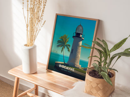 Biscayne National Park | Iconic Florida Lighthouse Wall Art | Framed or Unframed