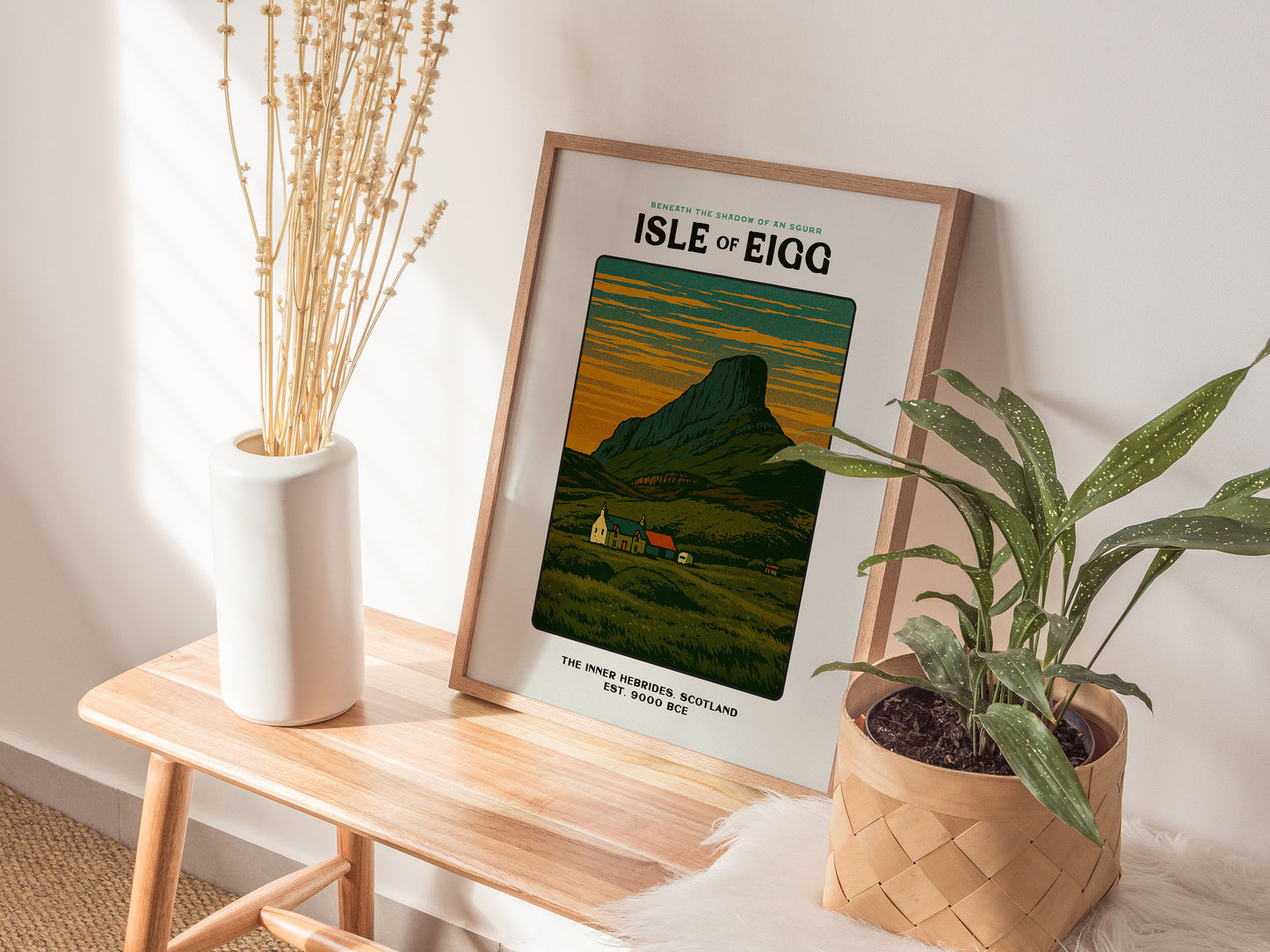 Isle of Eigg Poster | Vintage An Sgurr Scotland Wall Art