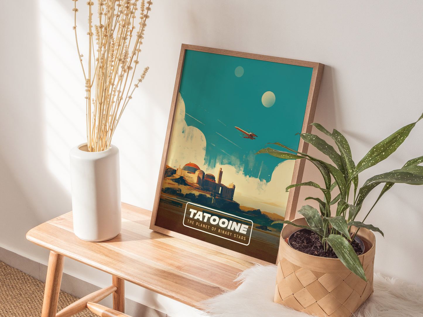 Star Wars Tatooine Poster | Retro Sci-Fi Travel Wall Art Gift