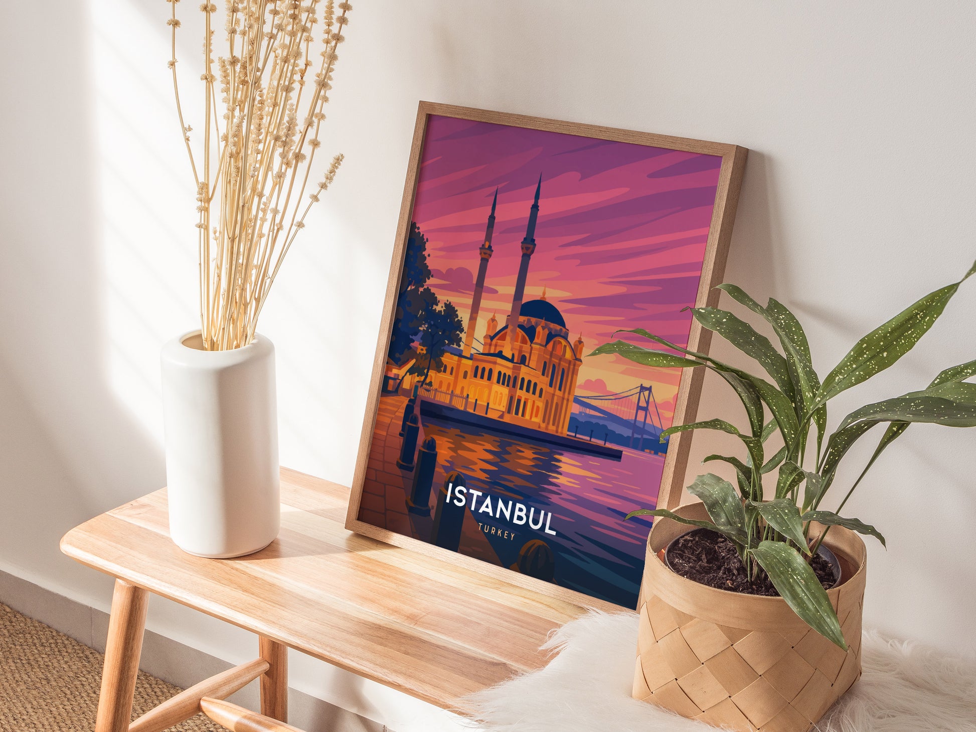 Ortakoy Mosque Istanbul Poster | Bosphorus Bridge Wall Art
