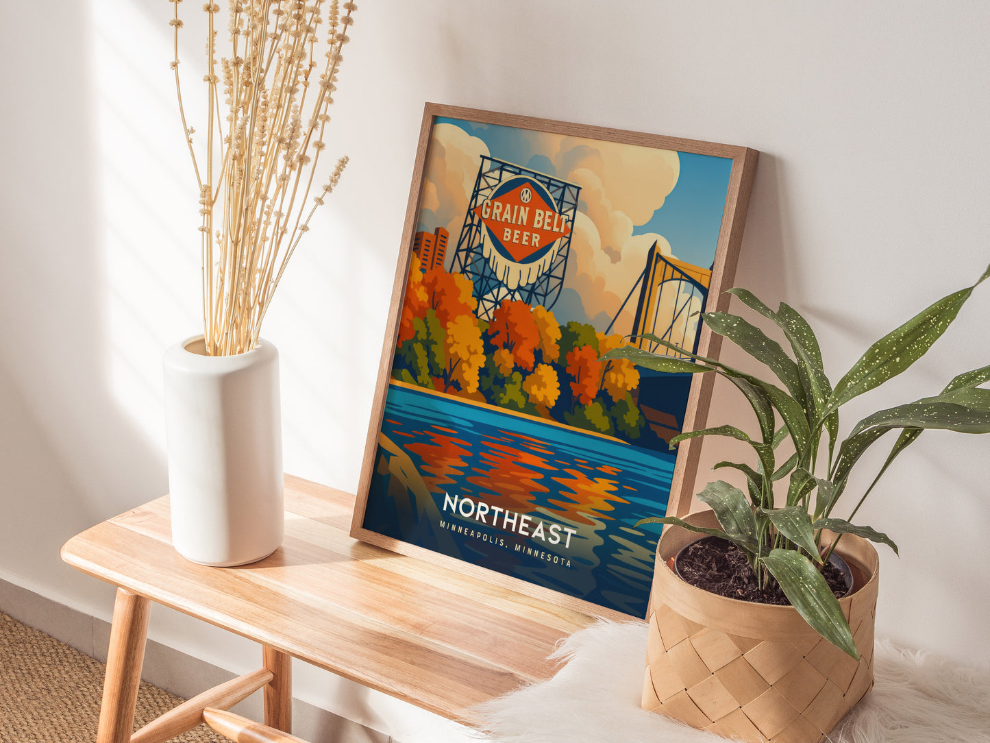 Northeast Minneapolis Poster | Grain Belt Beer Sign Wall Art Print