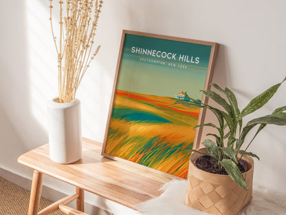 Shinnecock Hills, Southampton, New York Poster | Legendary Links Golf Course Print Wall Art — styled in a modern interior