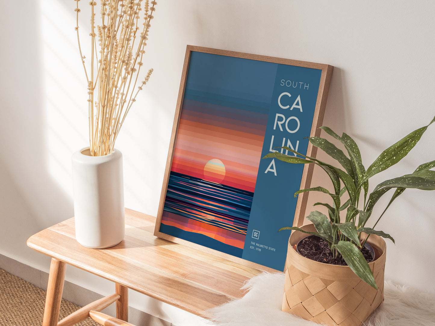 South Carolina Poster | Palmetto State Sunrise Art | Lowcountry Gift