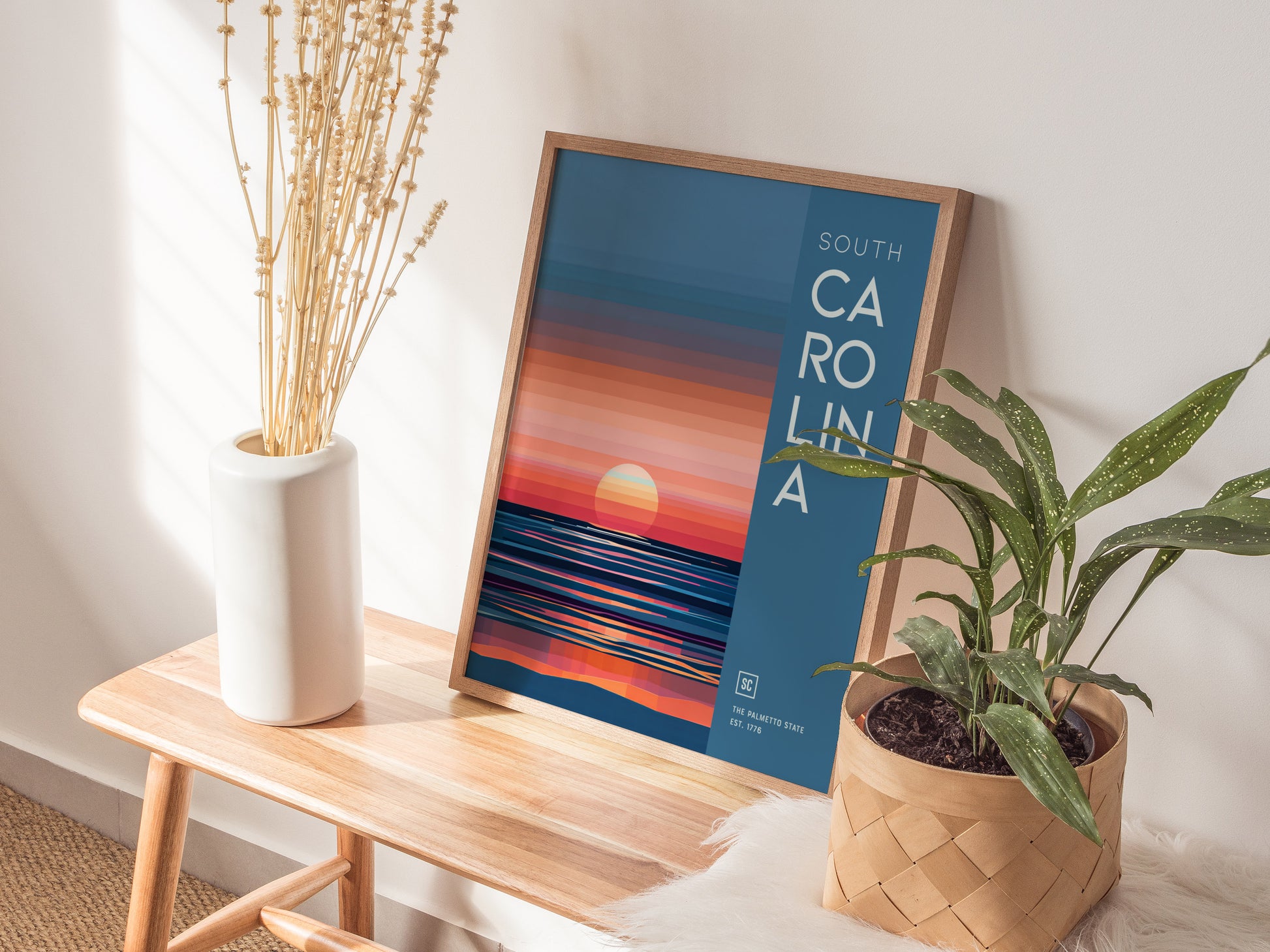 South Carolina Poster | Palmetto State Sunrise Art | Lowcountry Gift