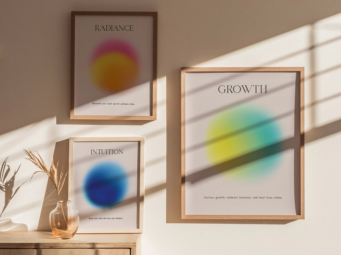 Growth Aura Poster | Minimalist Modern Wall Art | Inspire Growth, Harmony, and Healing