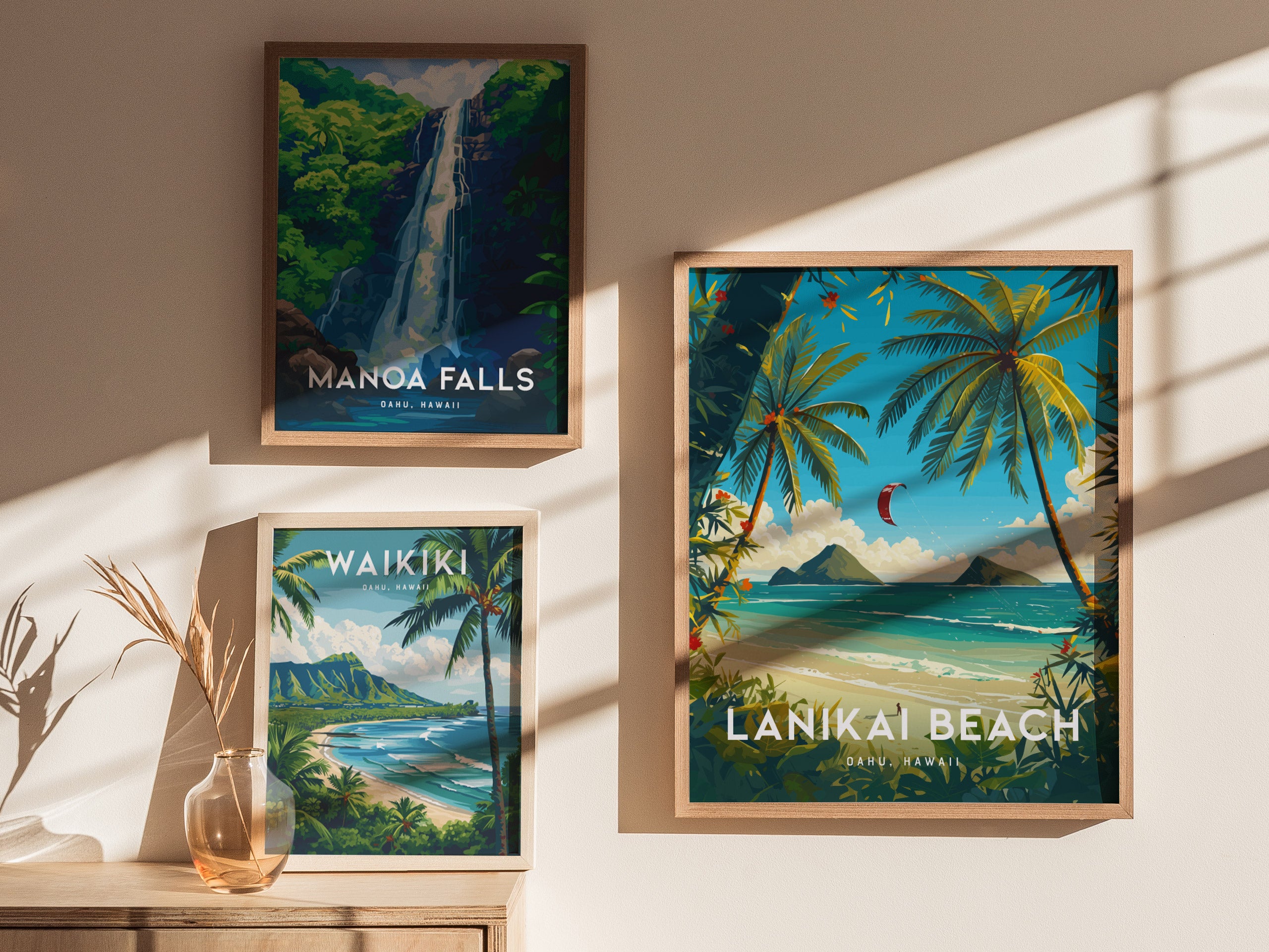 Lanikai Beach Poster | Kailua Oahu Hawaii Wall Art | Swell Scenes