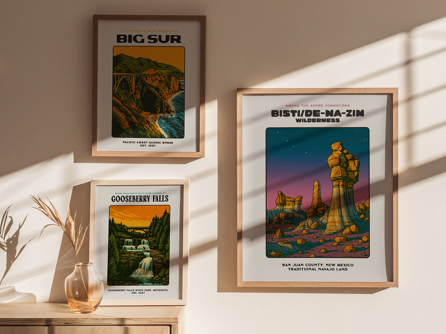 Bisti De-Na-Zin Wilderness Poster | New Mexico Badlands Desert Wall Art