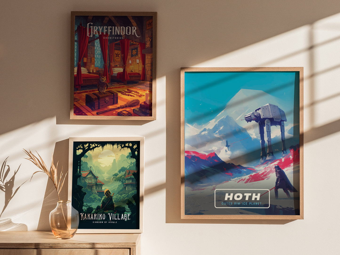 Star Wars Hoth Poster | Retro Sci-Fi Travel Wall Decor