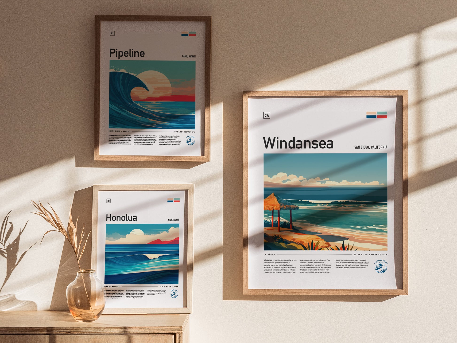 Windansea Beach Poster | La Jolla Surf Spot San Diego Wave Wall Art