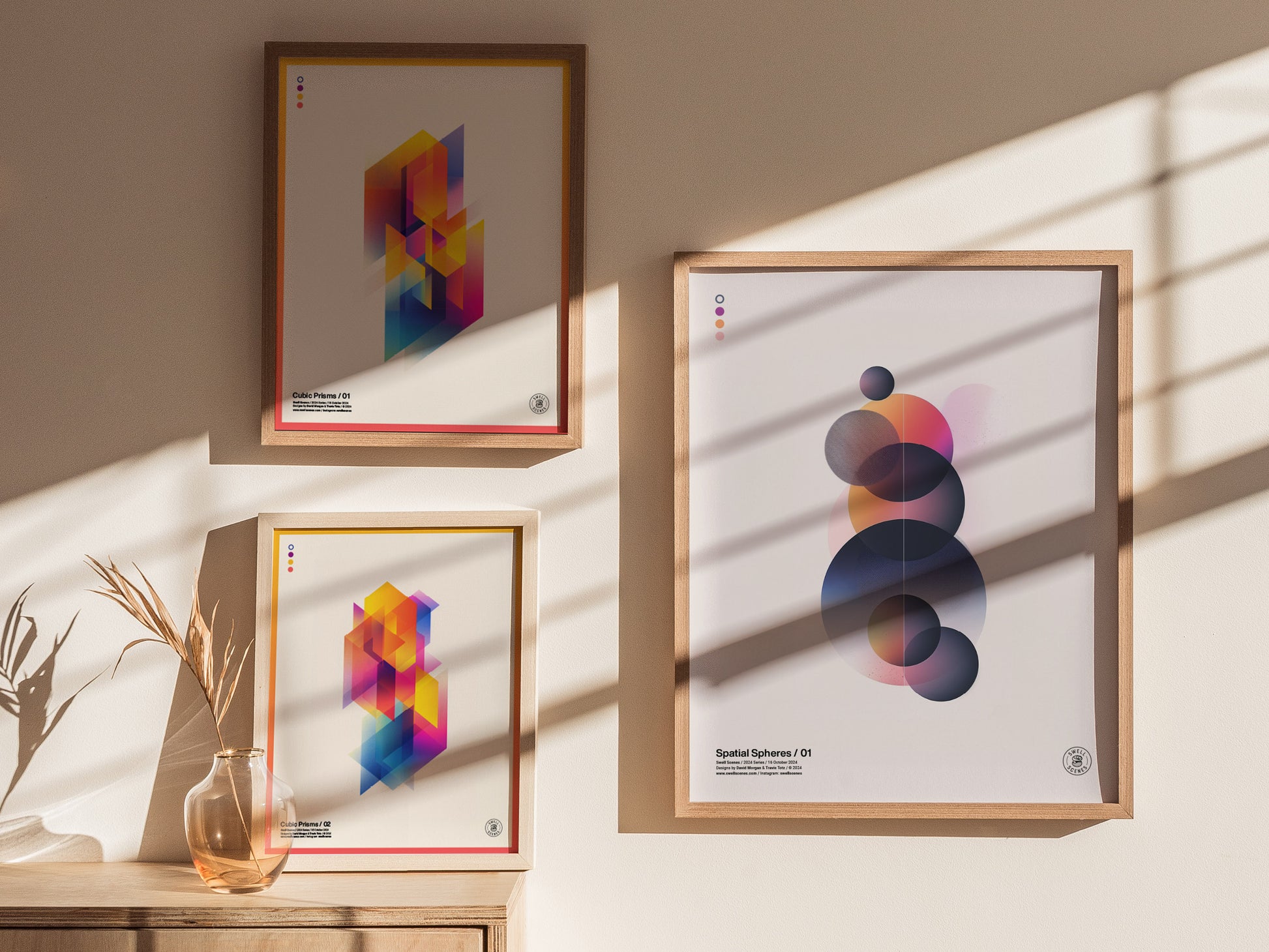 Spatial Spheres 01 Poster | Modern Abstract Art Minimalist Geometric