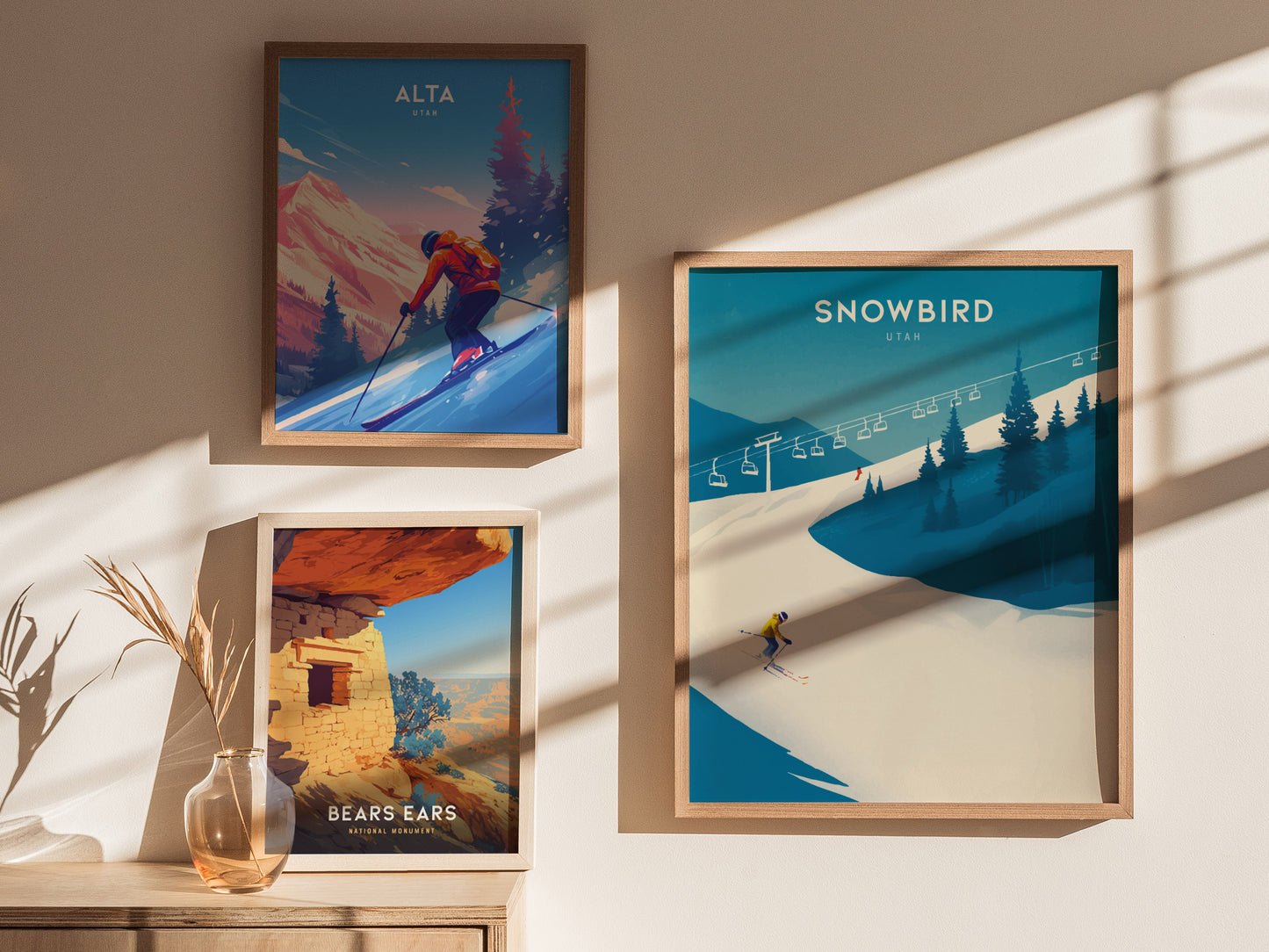 Snowbird Utah Poster | Vintage Ski Resort Art | Wasatch Mountain Print