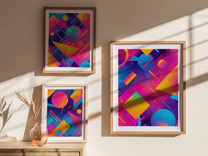 Synthwave Poster | 80s Retrowave Art | Neon Aesthetic Wall Decor