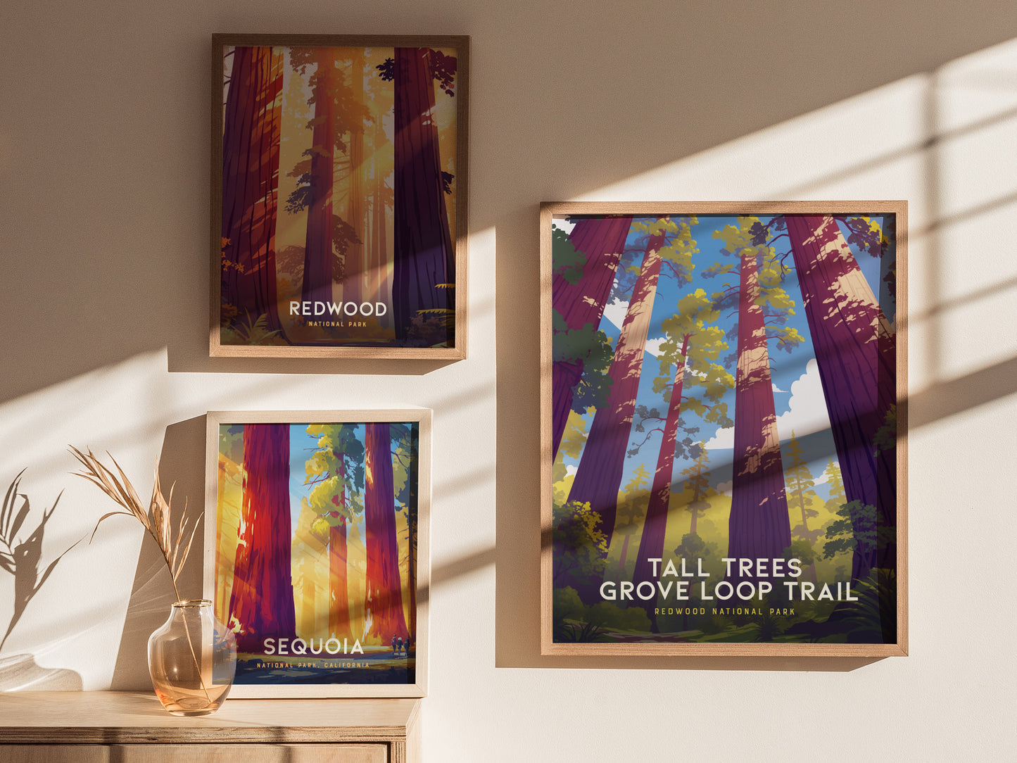 Tall Trees Grove Loop Trail Poster | Redwood National Park Art Gift