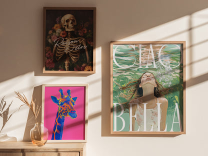 Ciao Bella Italian Art Print | Dreamy Mediterranean Coastal Wall Art