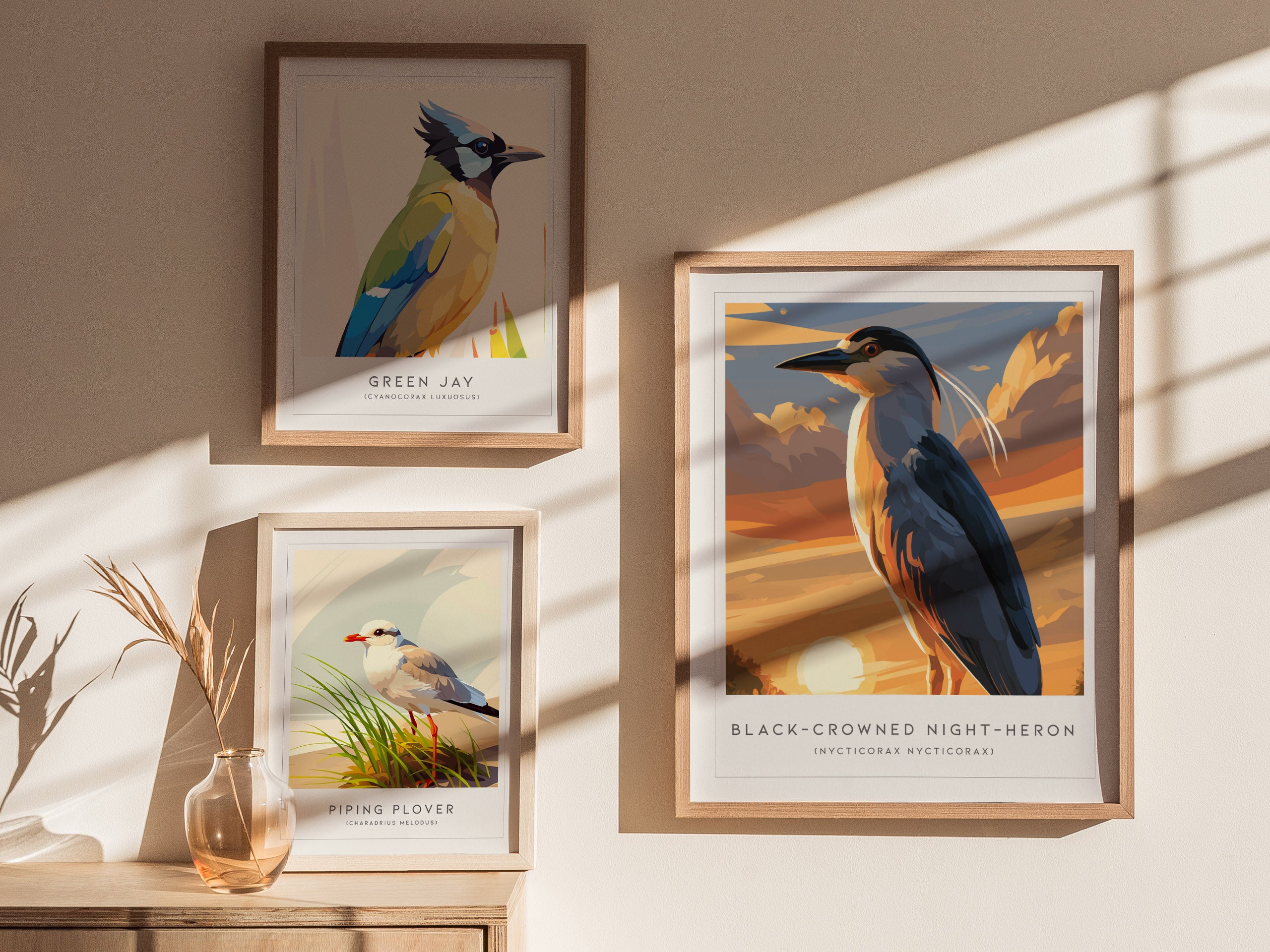 Black-crowned Night-Heron, Nycticorax nycticorax Poster | Elegant