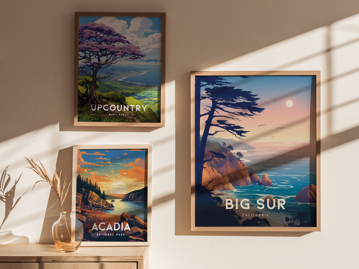 Big Sur California Poster | Pacific Coast Highway Cliffside Travel Wall Art