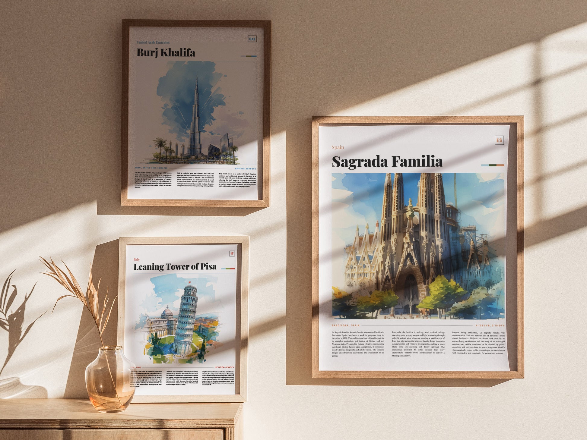 Sagrada Familia Poster | Barcelona Travel Art | Gaudi Cathedral Print