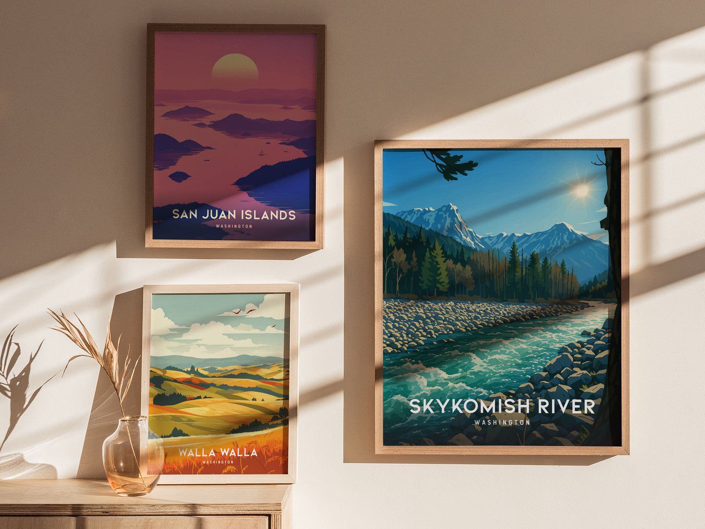Skykomish River Poster | Washington Cascade Art | PNW Mountain Print