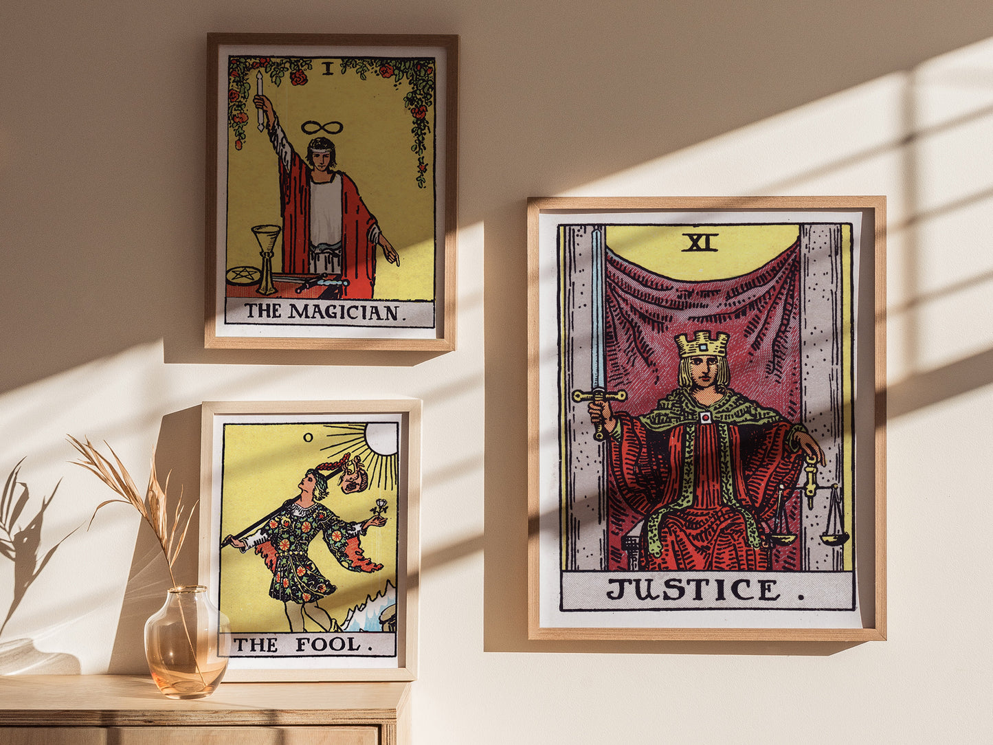 Justice Tarot Card Poster | Vintage Rider Waite Smith Wall Art