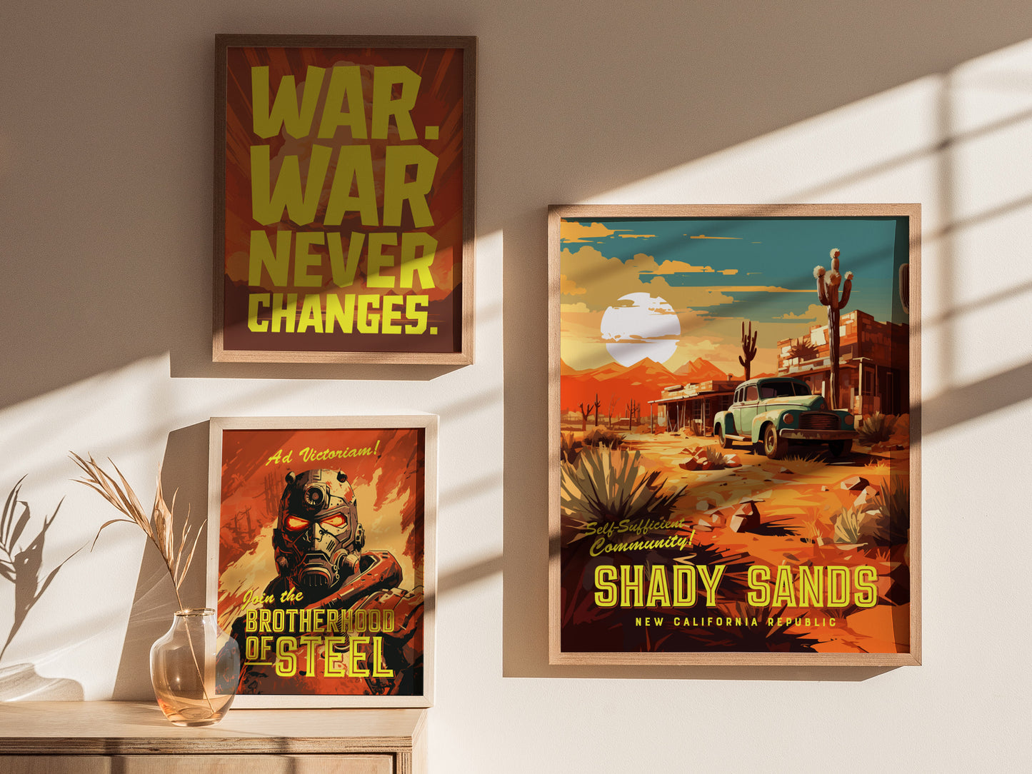 Shady Sands Poster | Fallout Gamer Wall Art | Framed or Unframed