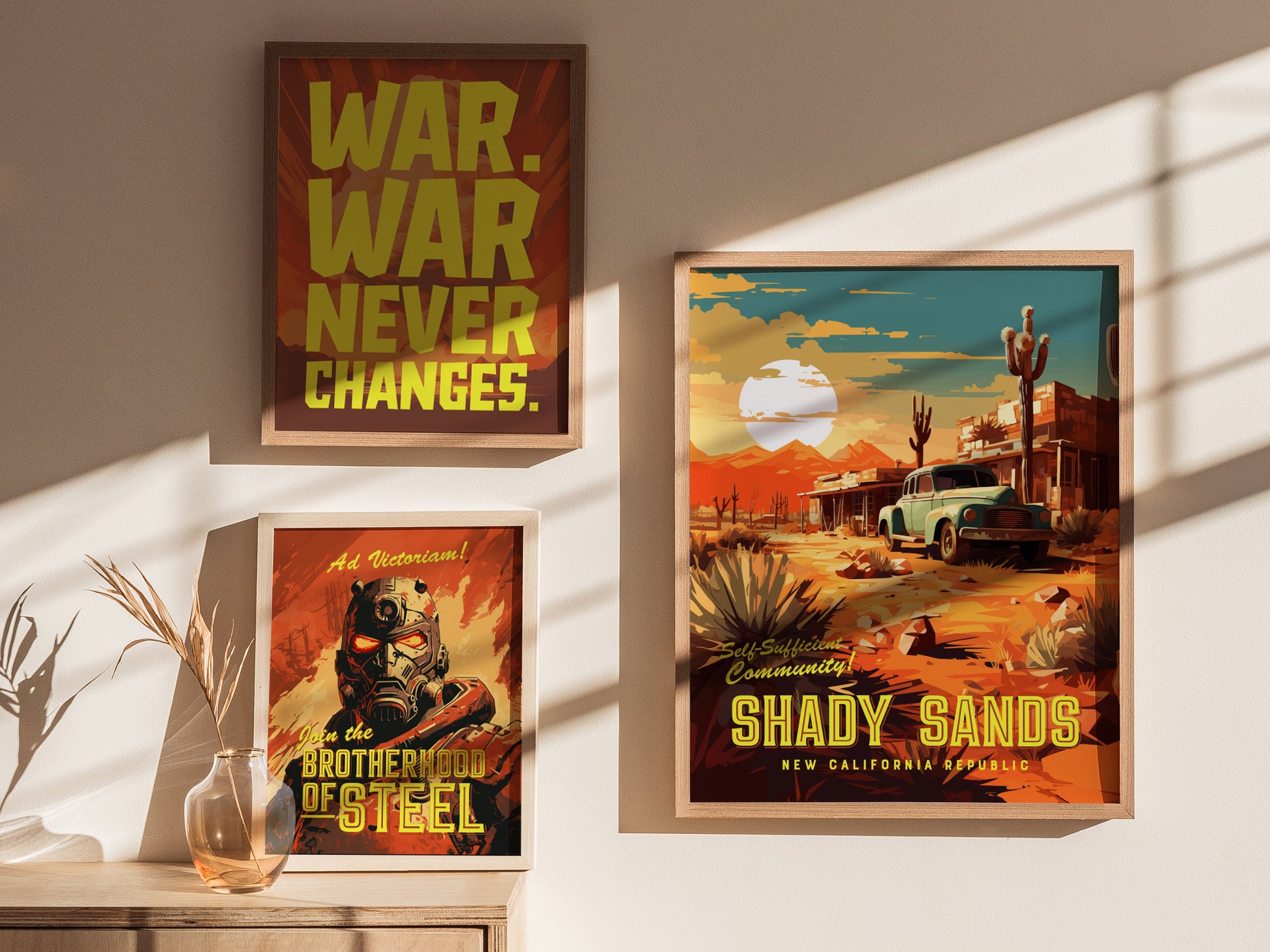 Shady Sands Poster | Fallout Gamer Wall Art | Framed or Unframed