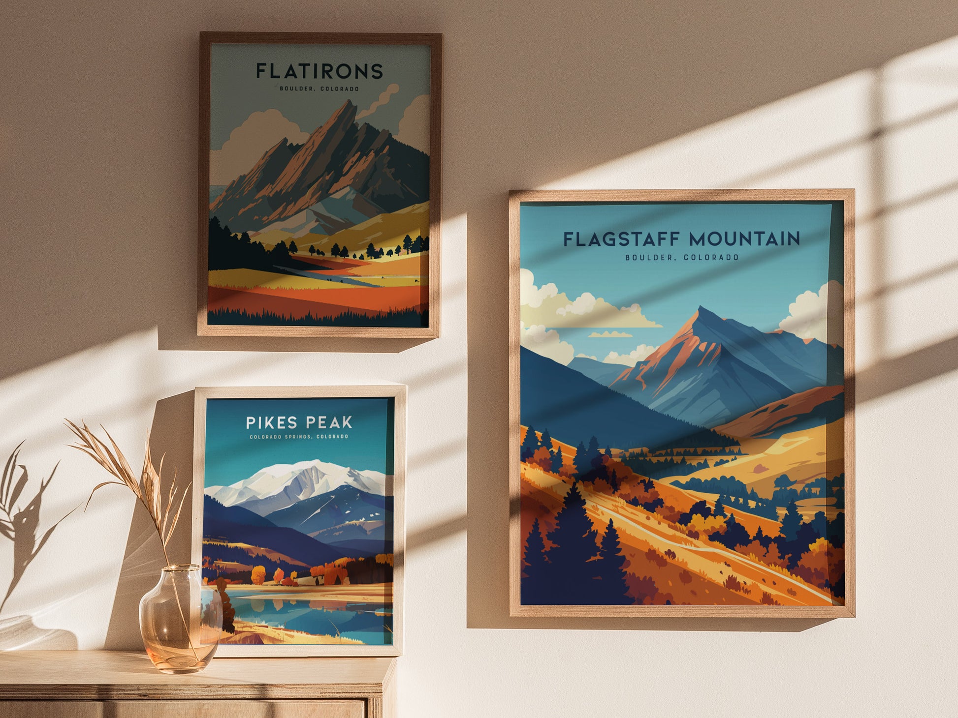 Flagstaff Mountain Poster | Boulder Colorado Wall Art | Framed or Unframed