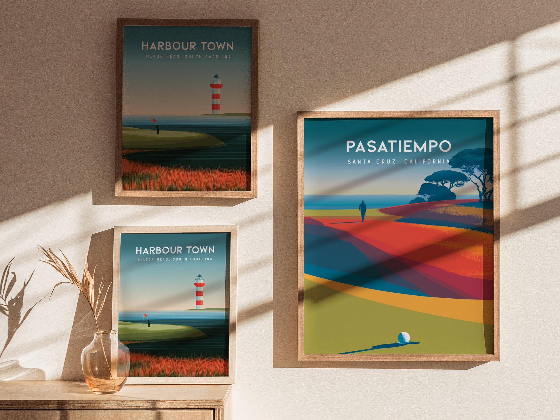 Pasatiempo, Santa Cruz, California Poster | Iconic Links Golfer Gift Wall Art — styled in a modern interior