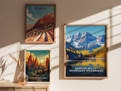 Maroon Bells Snowmass Wilderness Poster | Colorado Wall Art Print