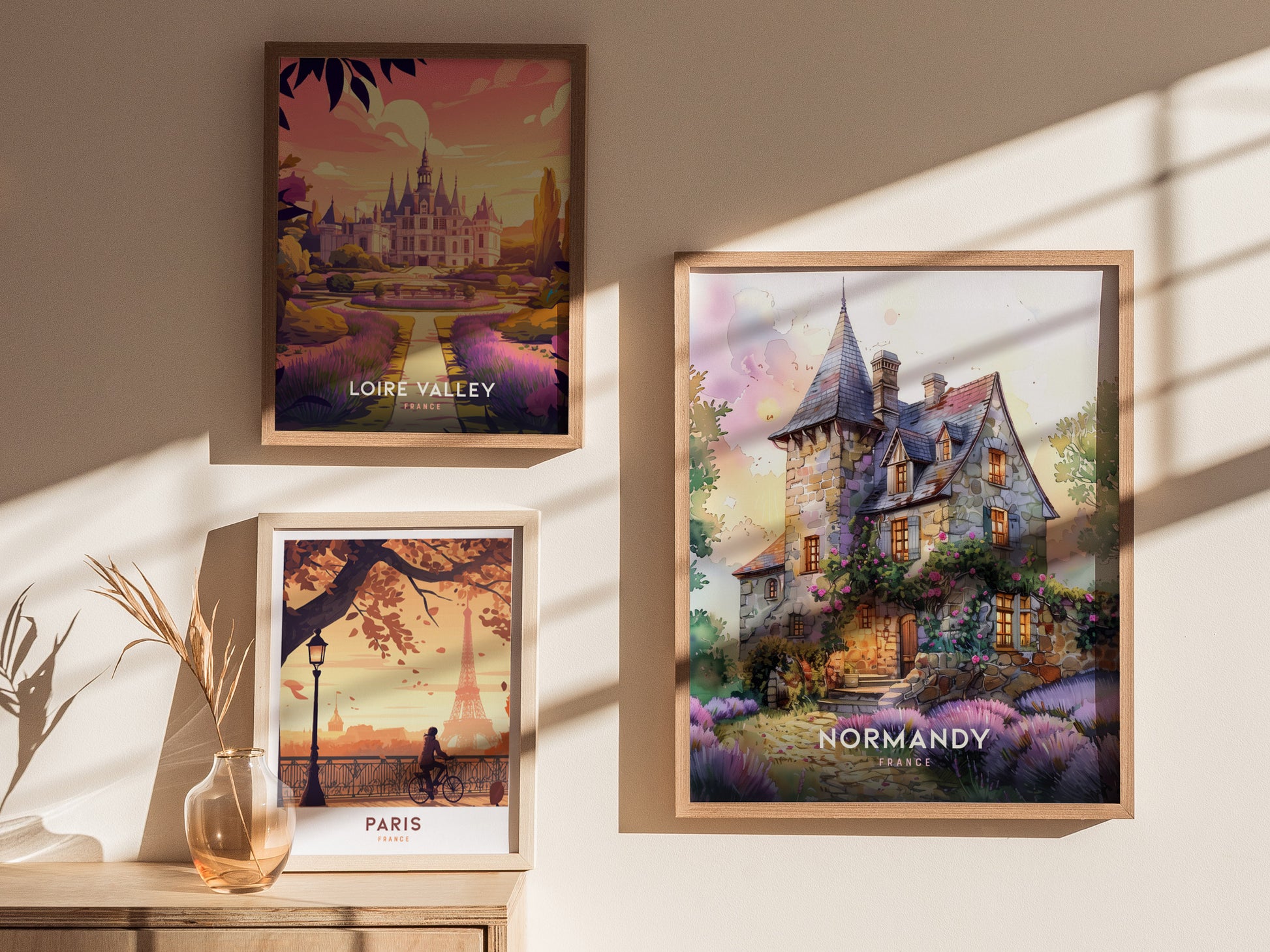 Normandy France Poster | Countryside Cottage Wall Art Print