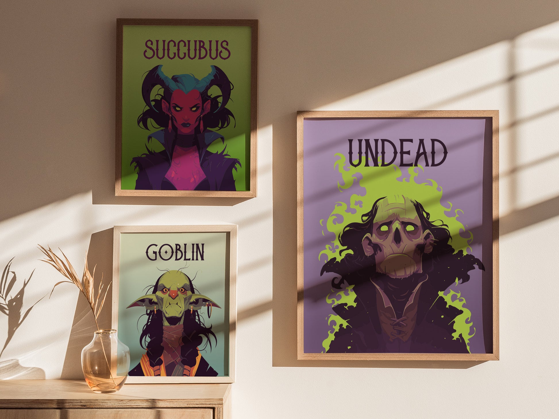 Undead Warlock Poster | D&D Fantasy Art | RPG Necromancer Game Room Print