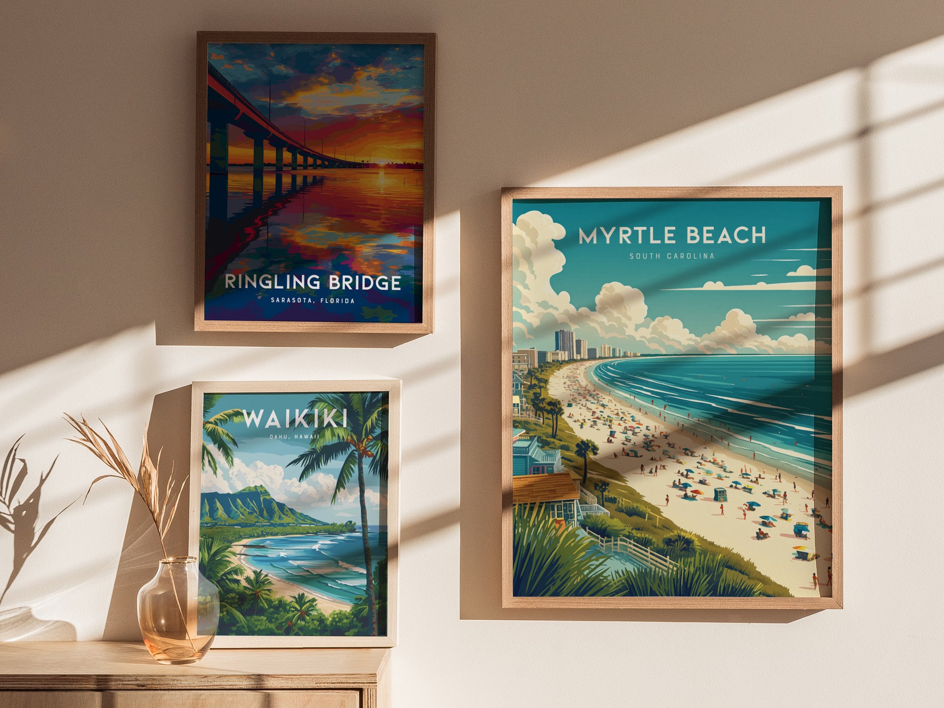Myrtle Beach Poster | South Carolina Coastal Travel Wall Art