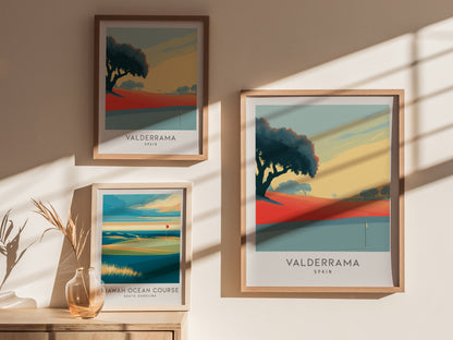 Valderrama Matte Border Poster | Spain Travel Wall Art — styled in a modern interior