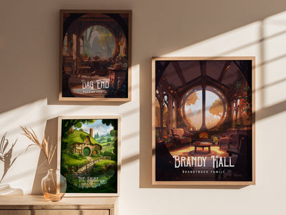 Brandy Hall Hobbit Home Poster | Brandybuck Smial LOTR Wall Art | Framed or Unframed