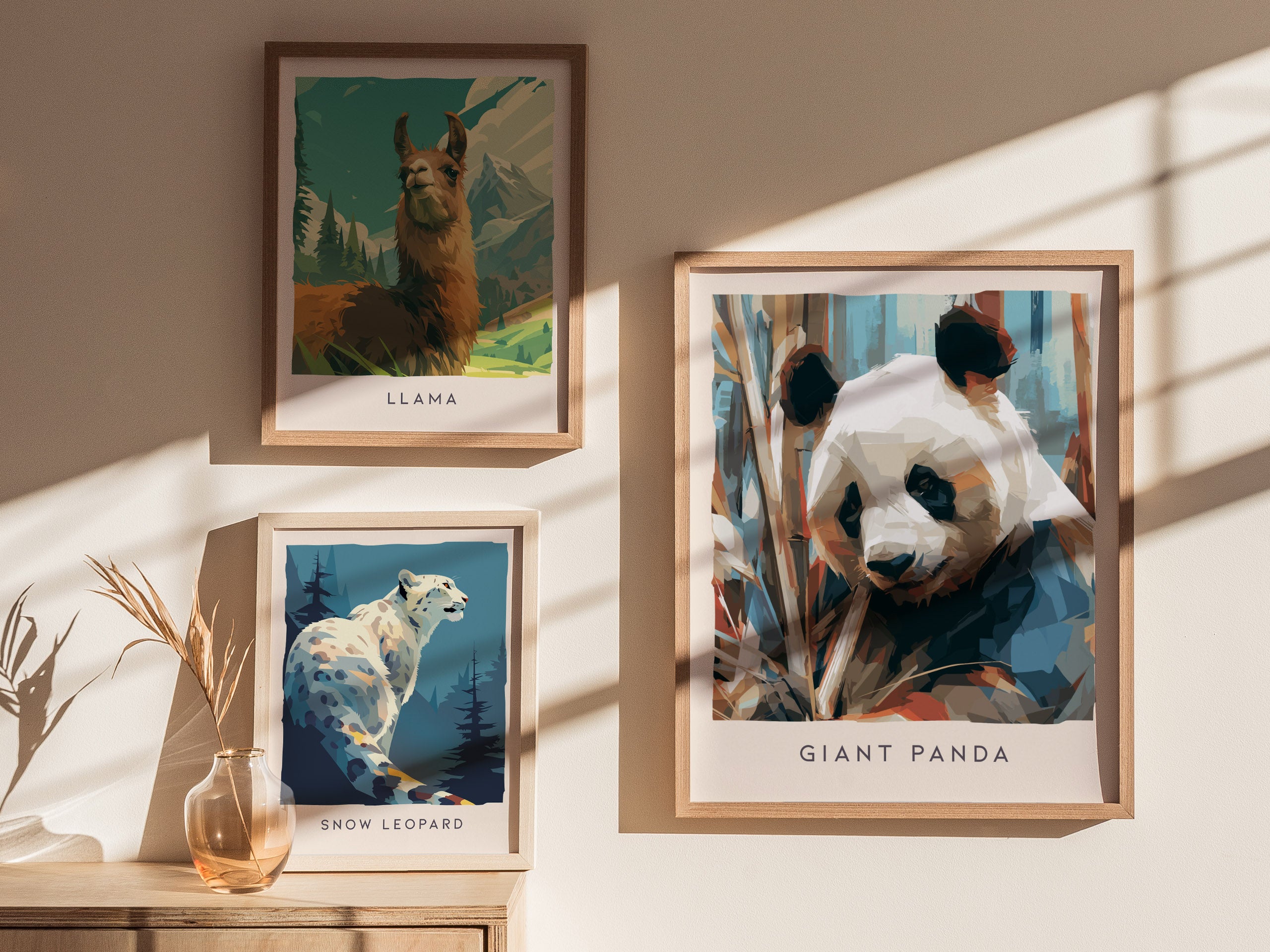 Giant Panda, China Poster | Bamboo Forest Wildlife Art Wall Art